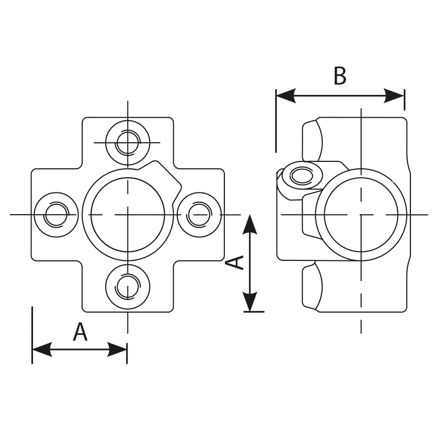C24 4 Way Cross + Central Tube - Image 2