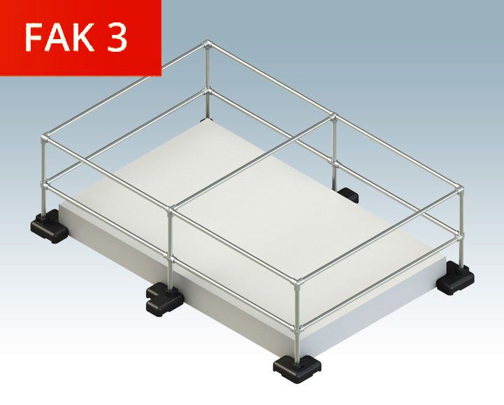 FastClamp Skylight Guardrail Kit for Rooflight 2.0m x 3.2m