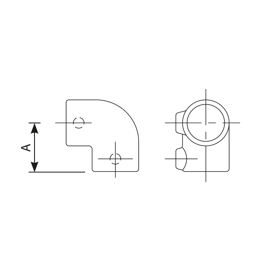 FastClamp C02 90° Elbow