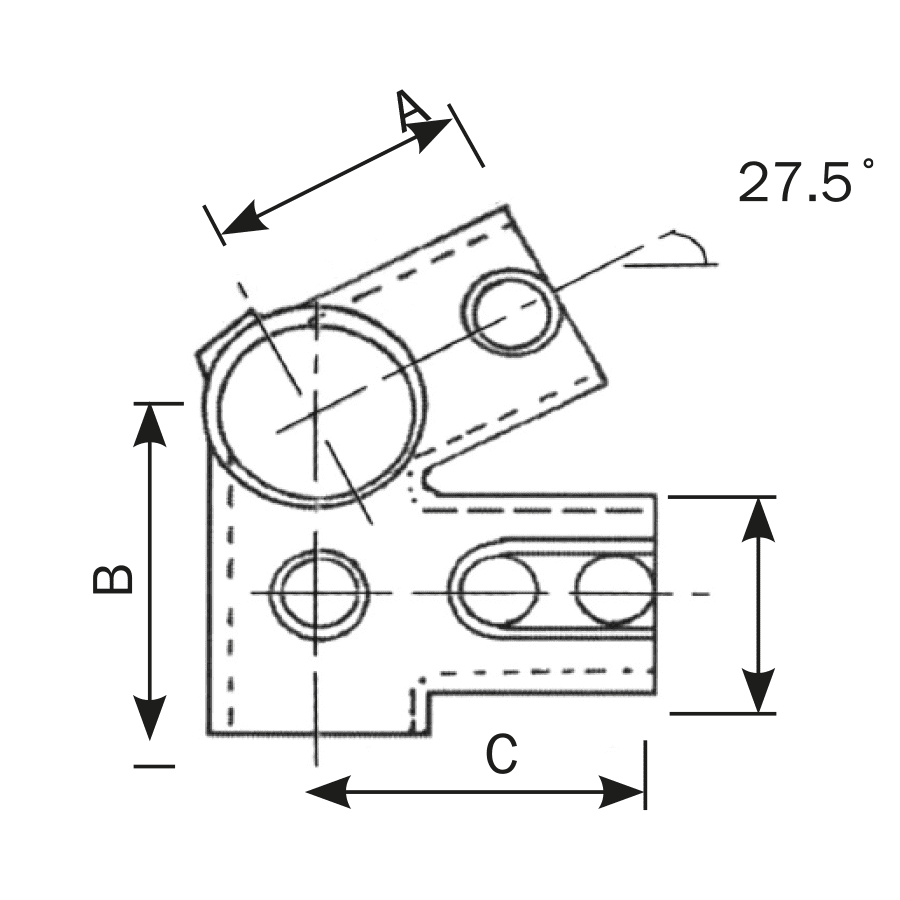 FastClamp C56 27½° Eaves Fitting