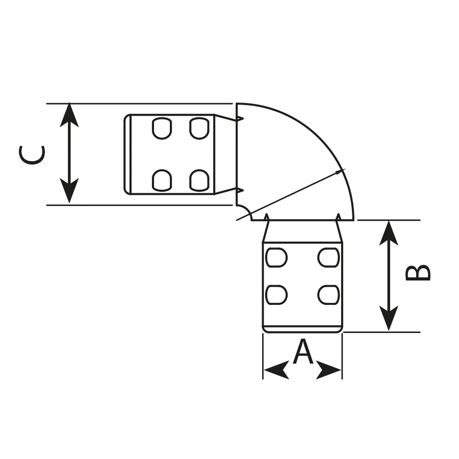 FastClamp C71 Crimp Elbow
